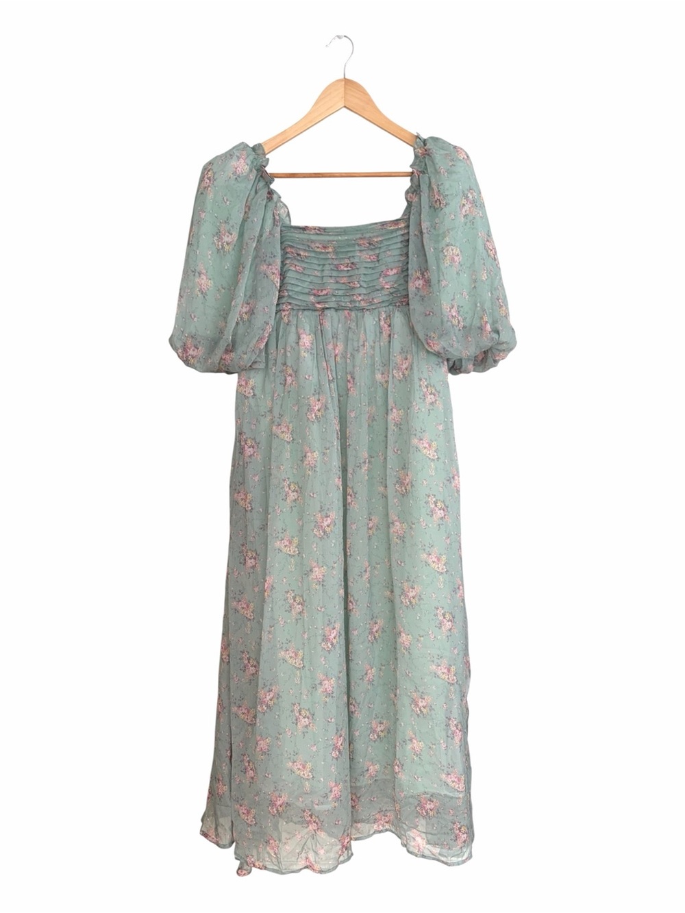 Worth Collective Melody Maxi Dress Turquoise Floral Medium